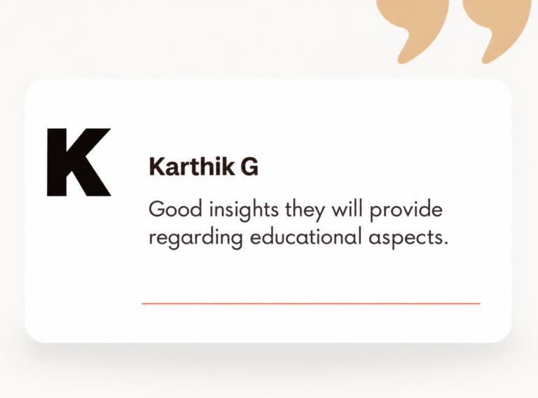 minimal testimonial card with quote accents